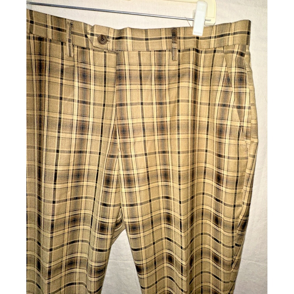 NWT Kent & Park Gold Plaid Double Breasted Suit 42L Jacket & 36L Pants - Picture 14 of 16